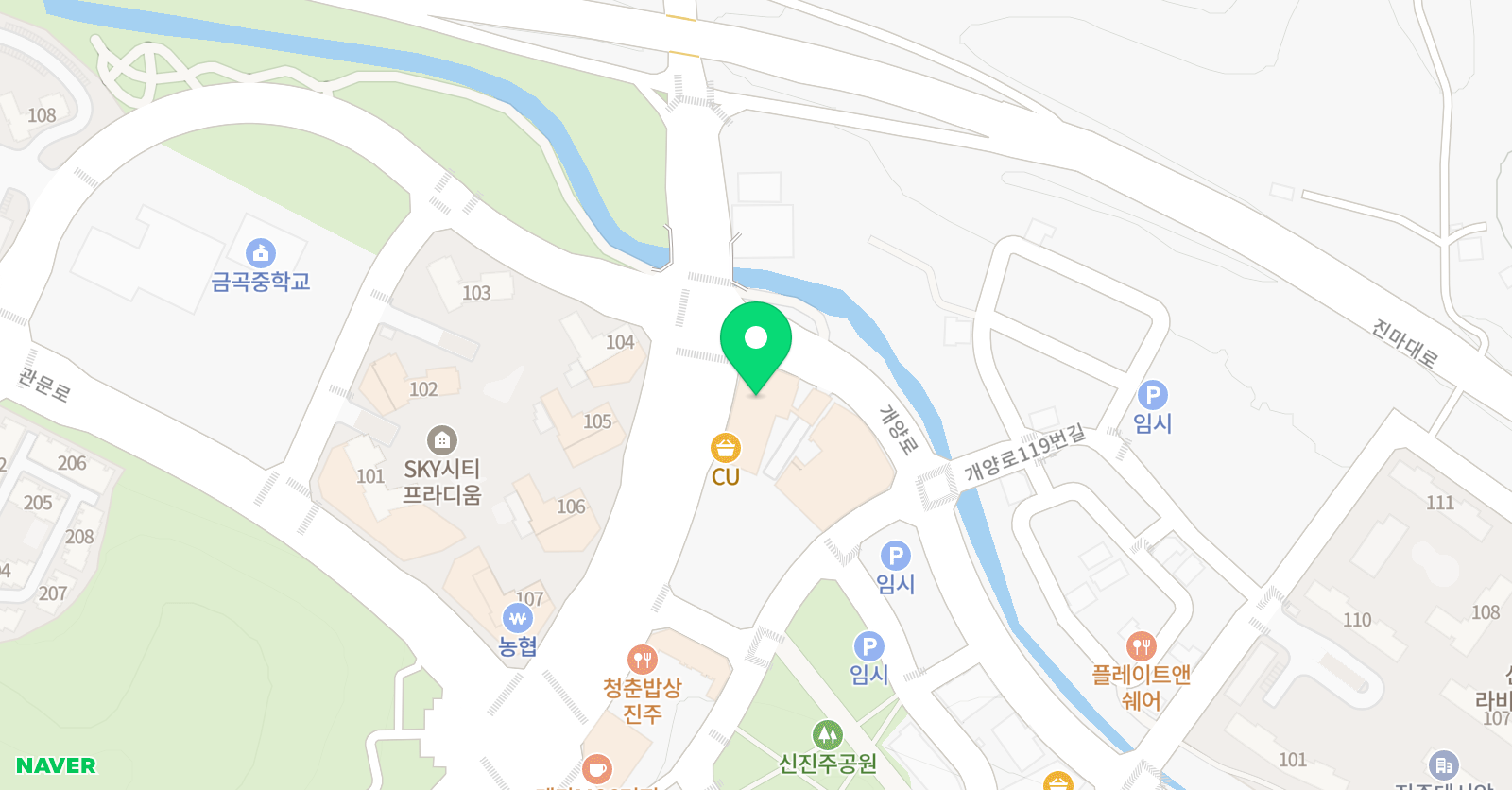 신진주댄스 학원 위치