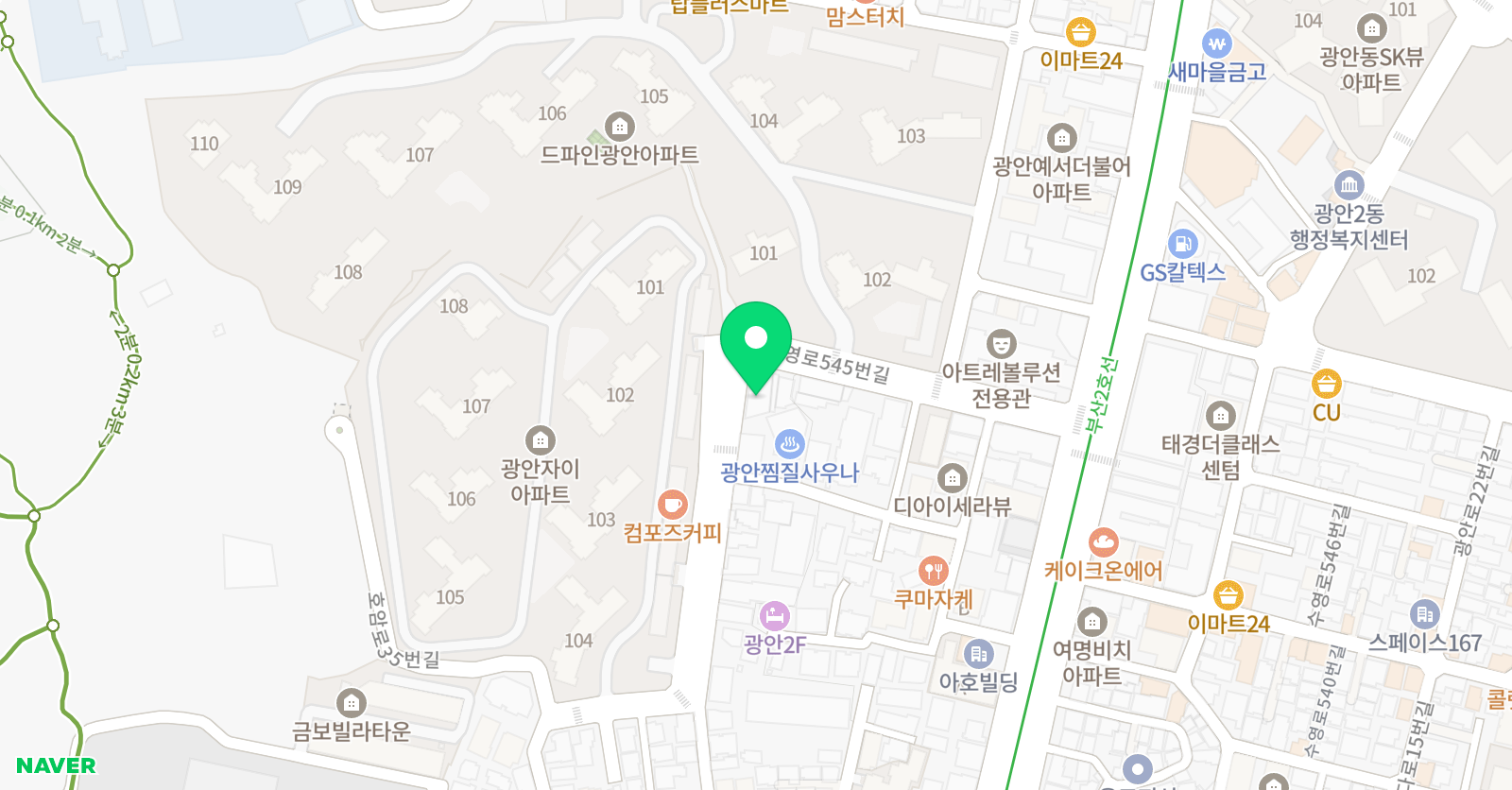샤갈의마을 미술학원 위치
