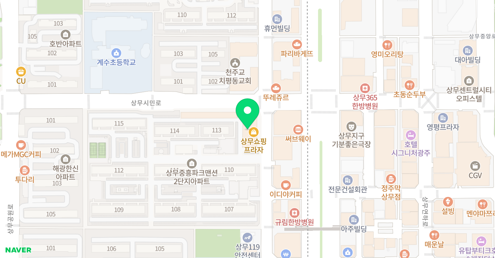예쁜소리 피아노 위치