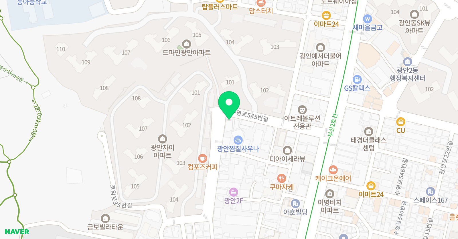 EiE고려대 어학원 부산광안캠퍼스 위치