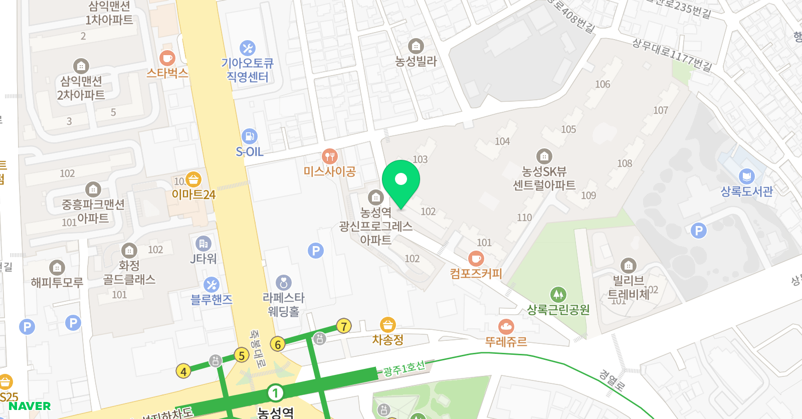 한우리 독서토론논술 광주농성독서교실 위치