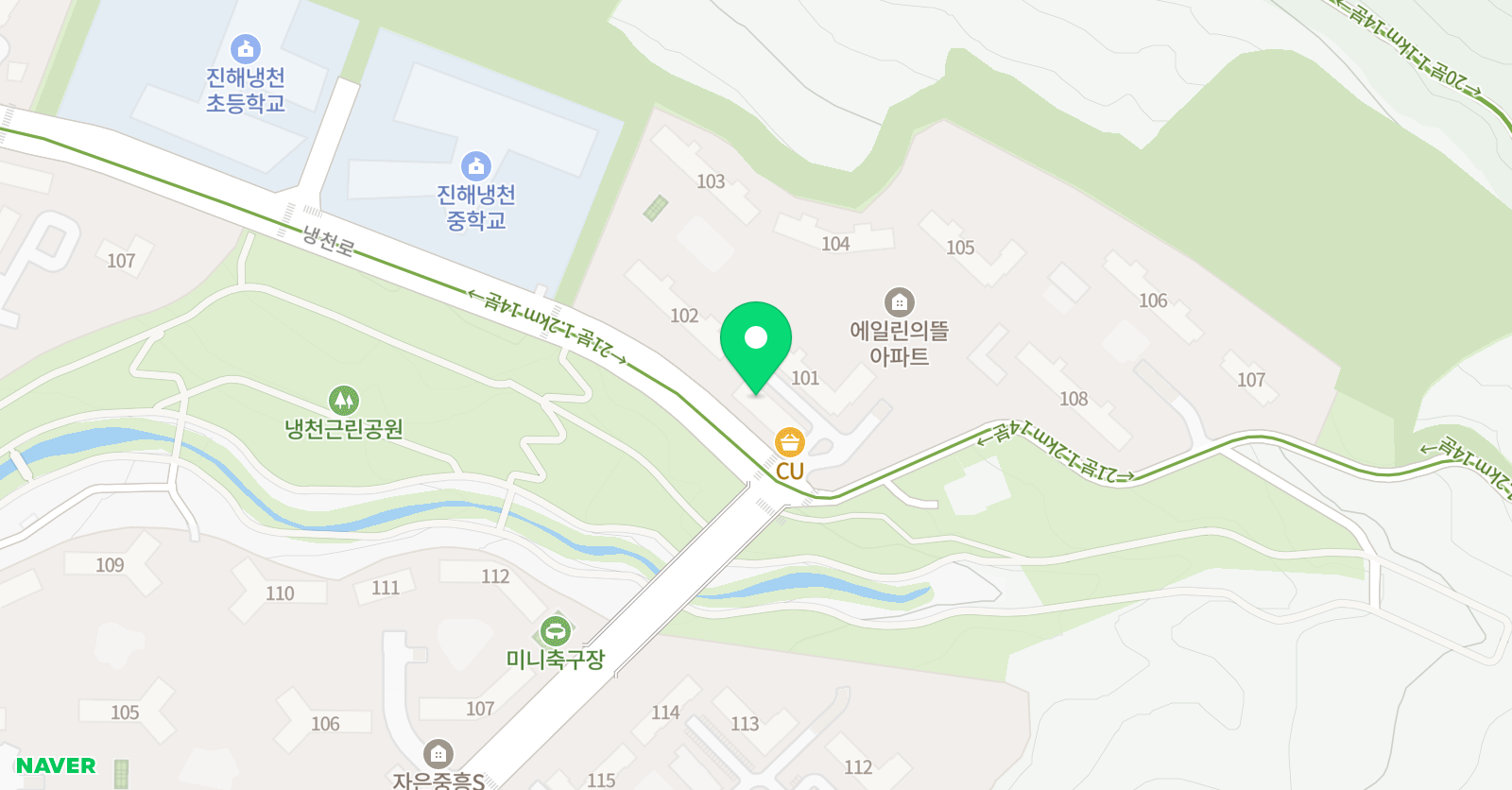 윌그로우 어학원 냉천캠퍼스 위치