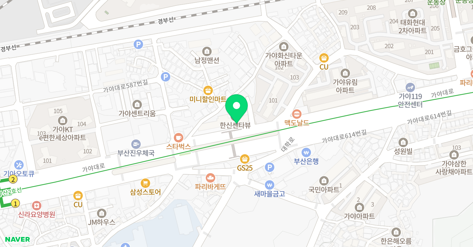 금빛나래 태권도 위치