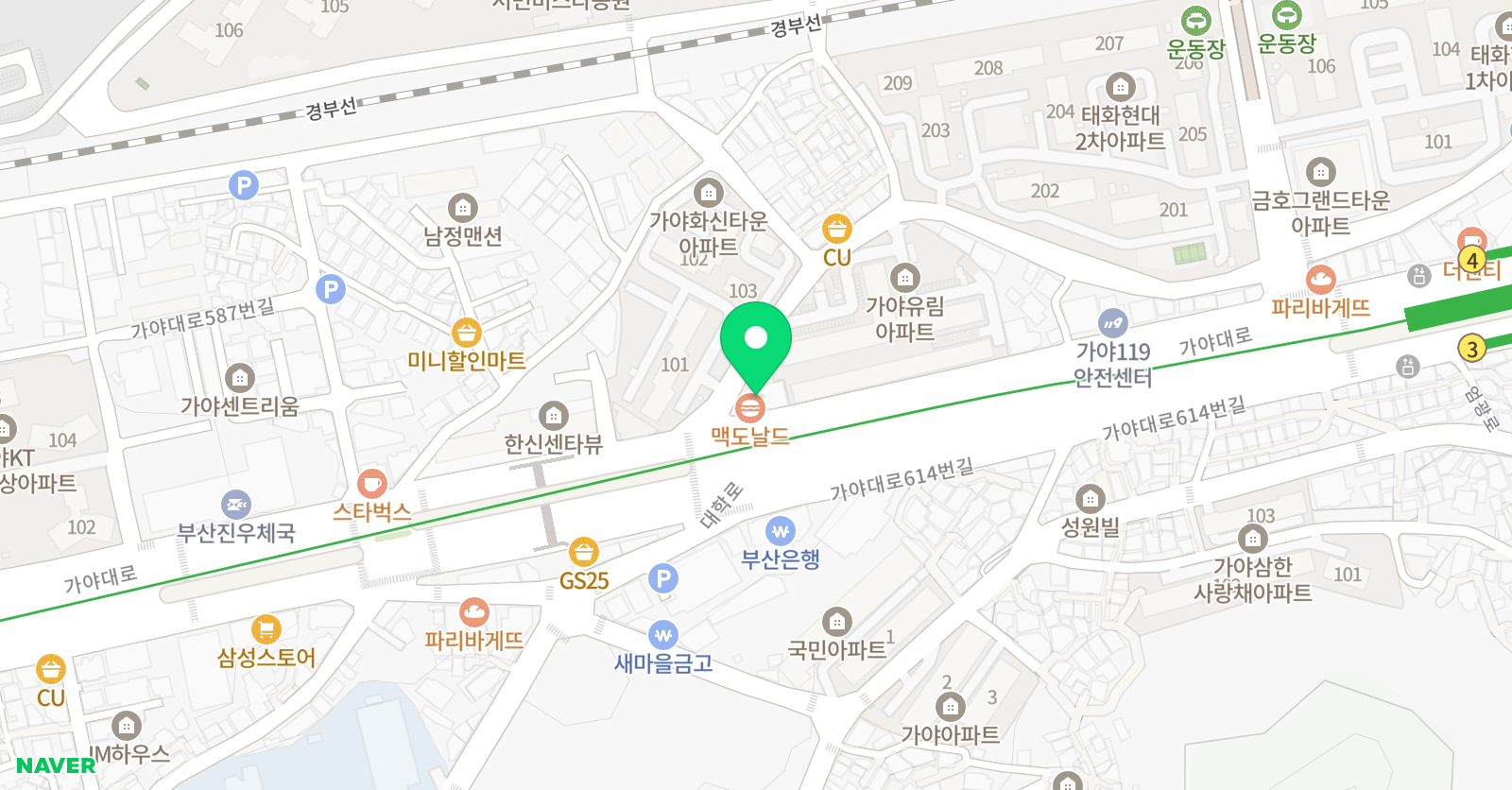 GM 학원 위치