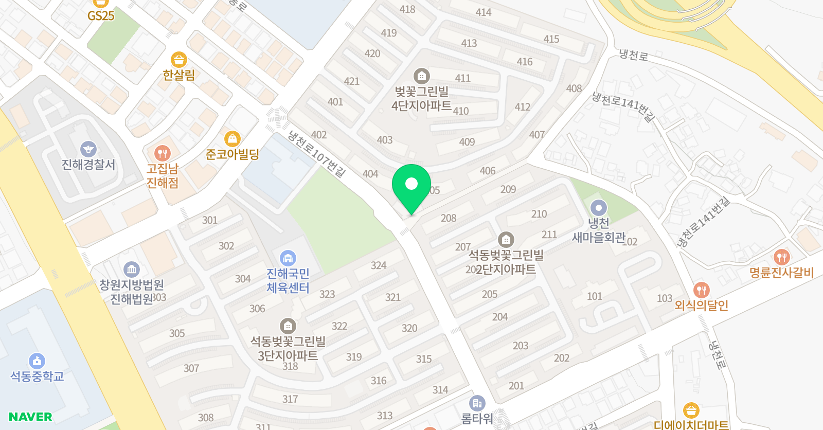 ERC 영어독서클럽 진해벚꽃그린빌점 위치