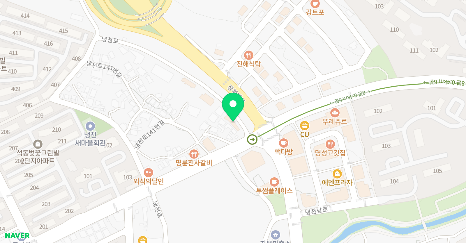 리드인 진해자은점 위치