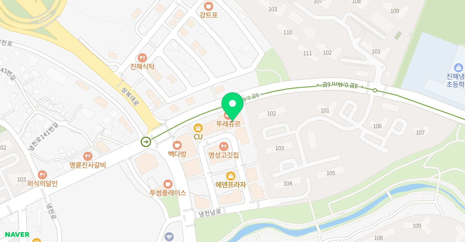 진해 더위즈 영수학원 위치