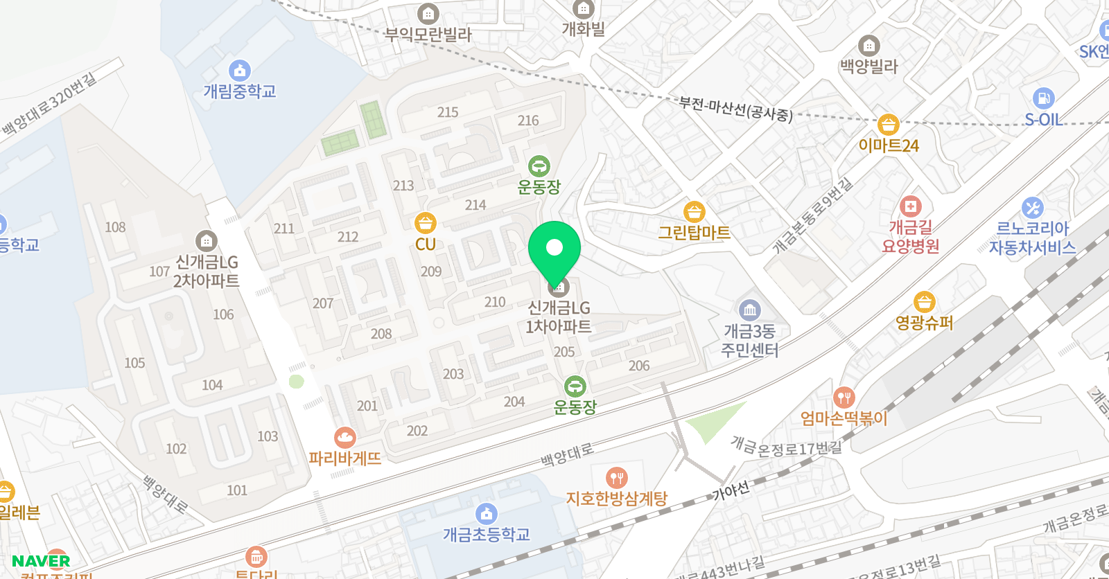 푸르넷 공부방 신개금엘지공부방 위치