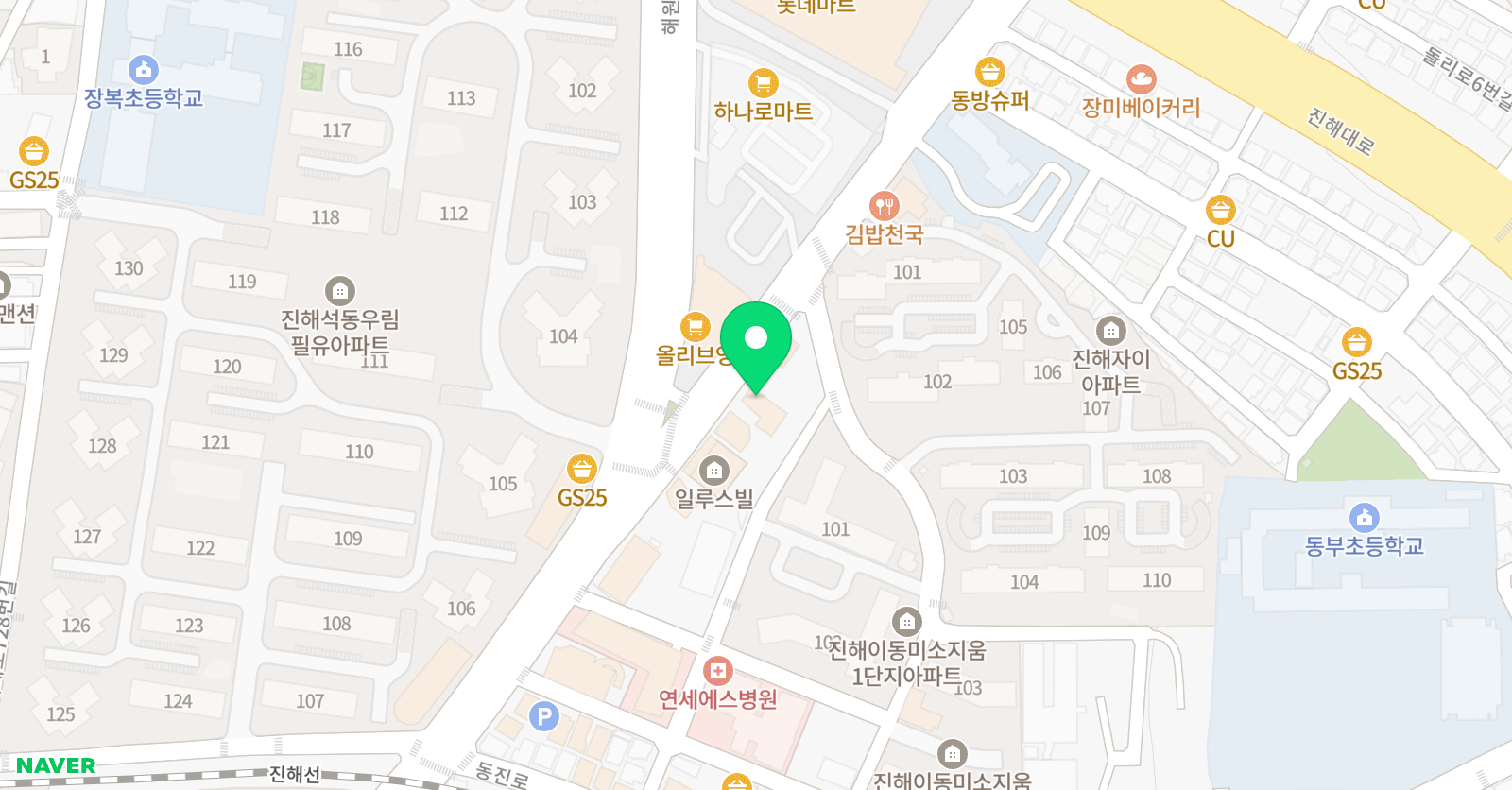 수과람영재에듀 진해분원 위치