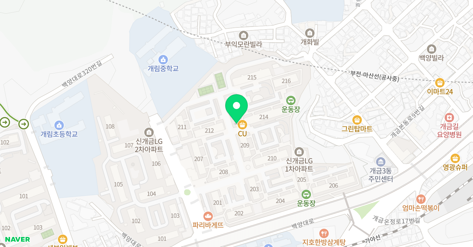링키영어 신개금LG 위치