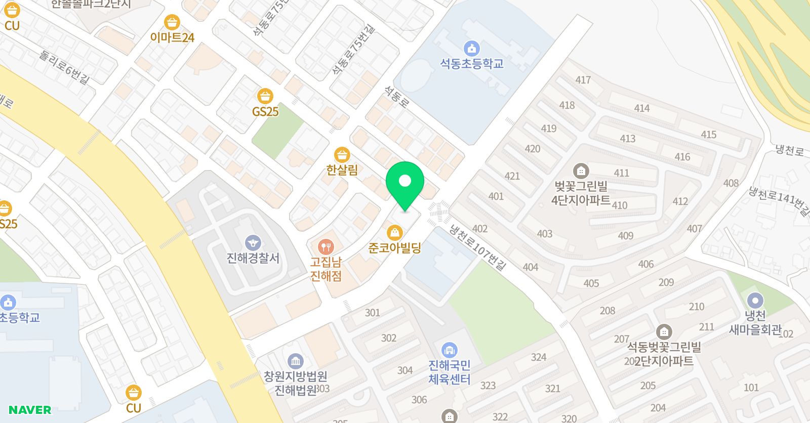 윤선생 영어숲 석동어학원 위치