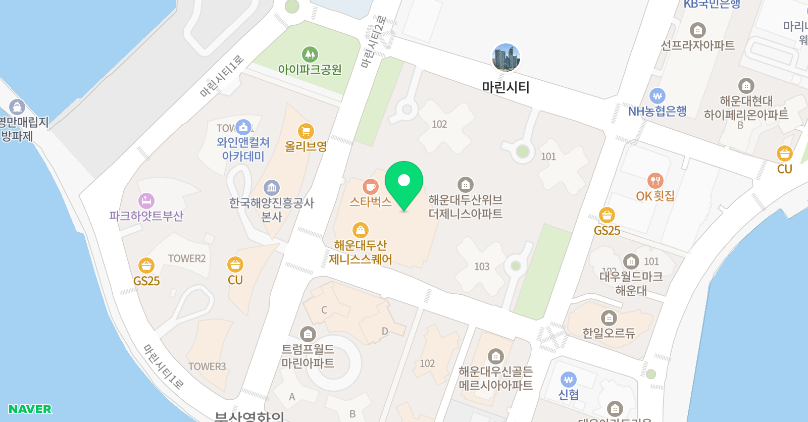 마린엠제이 수학학원 위치