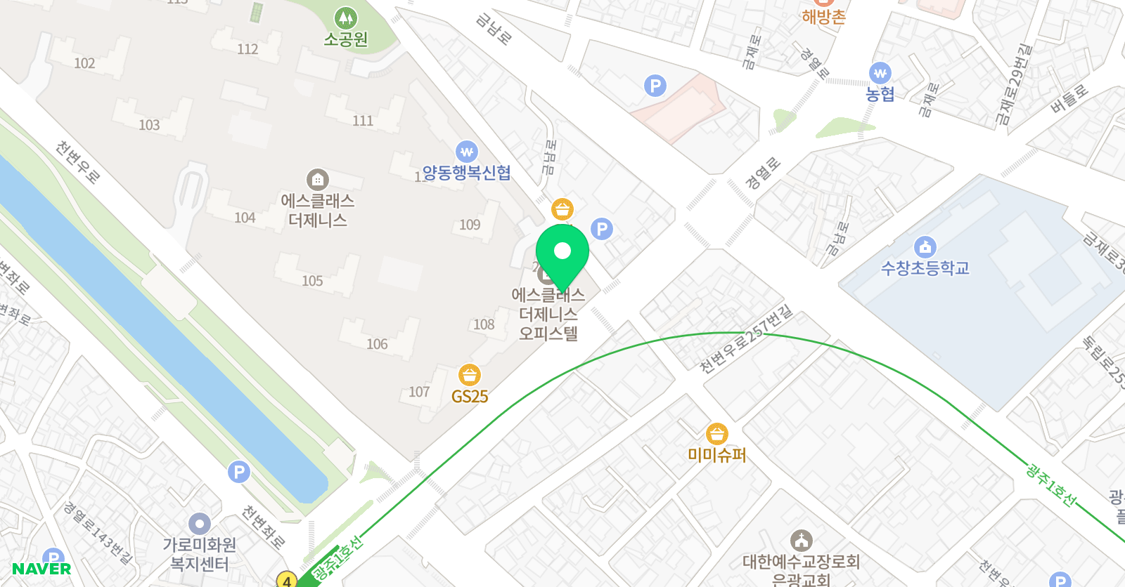 수학선생님 학원 위치