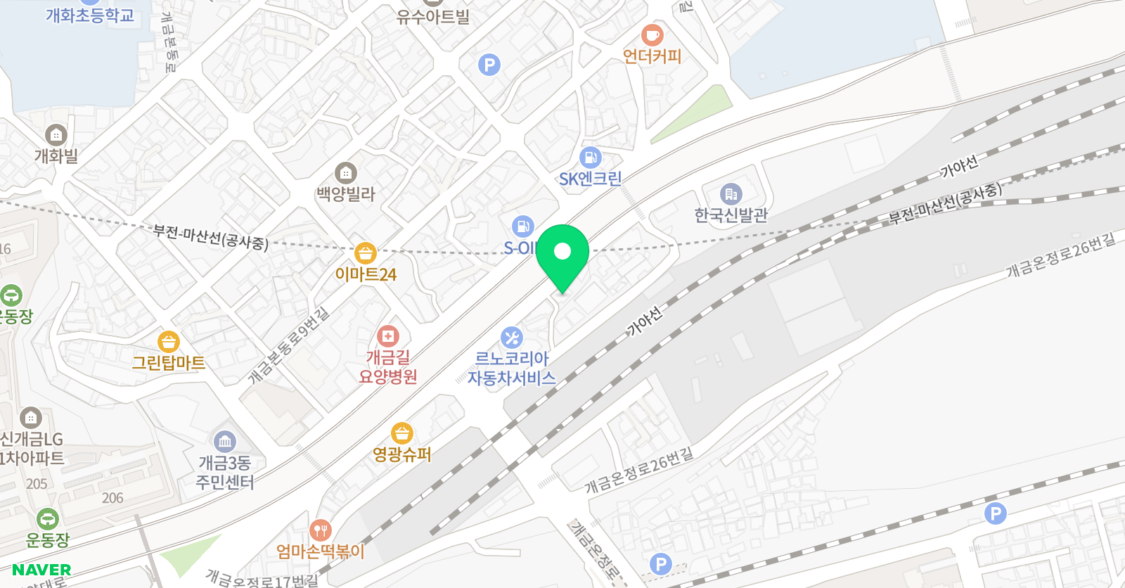 제니스 영어 위치