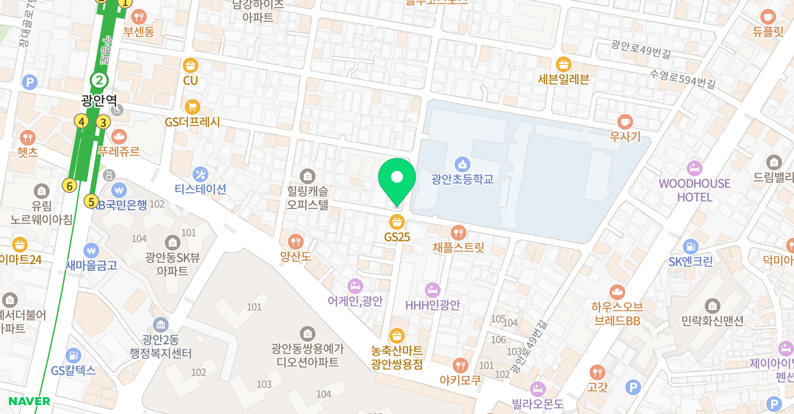 삼성영어 광안초교실 위치