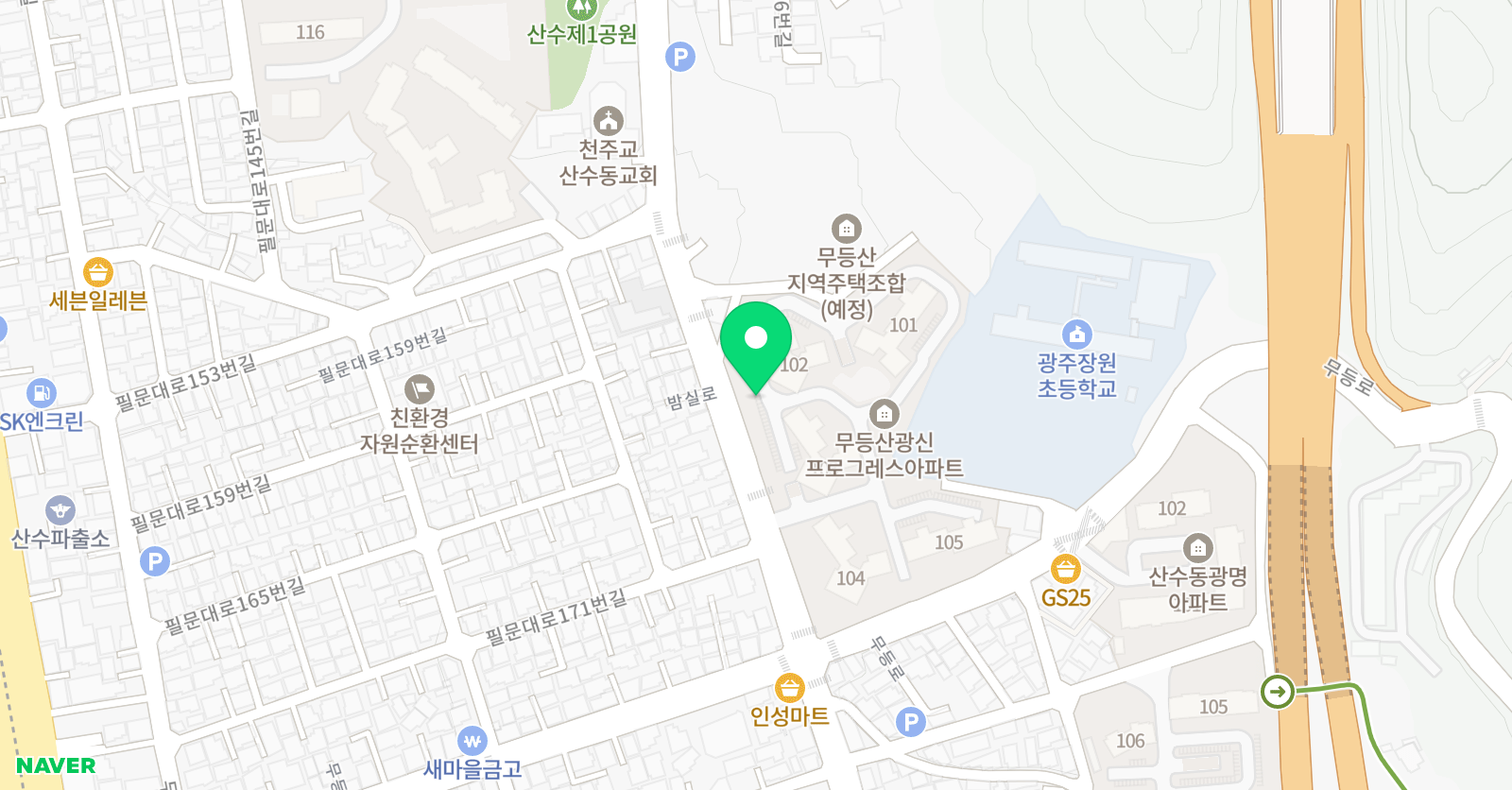라운드 영어학원 위치
