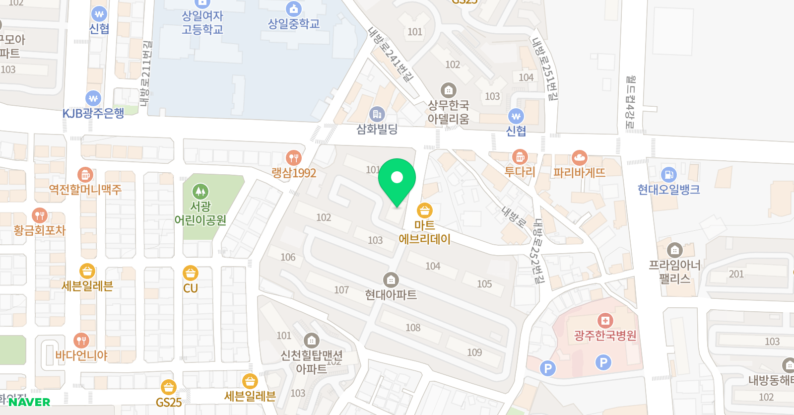 잉글리시아이 어학원 쌍촌점 위치