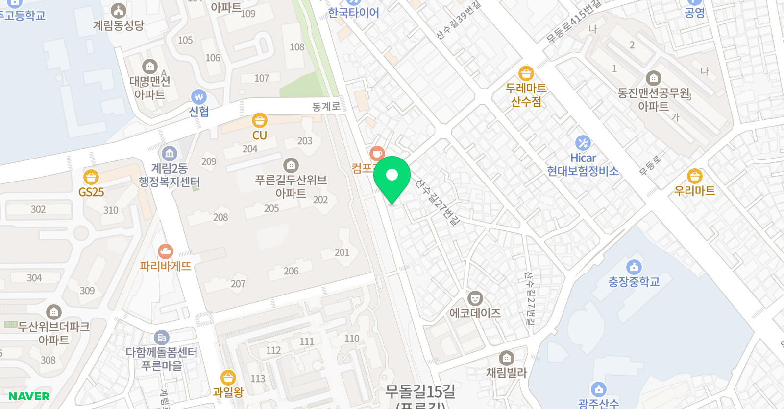 웅진씽크빅 학원 계림센터 위치