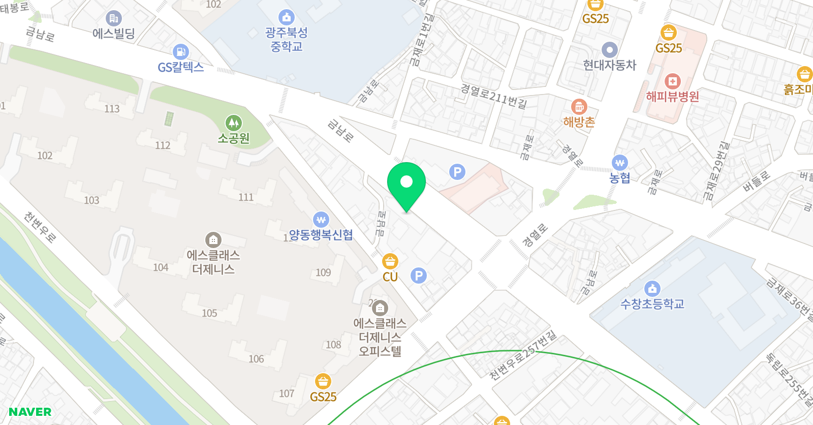 큐브어학원 위치