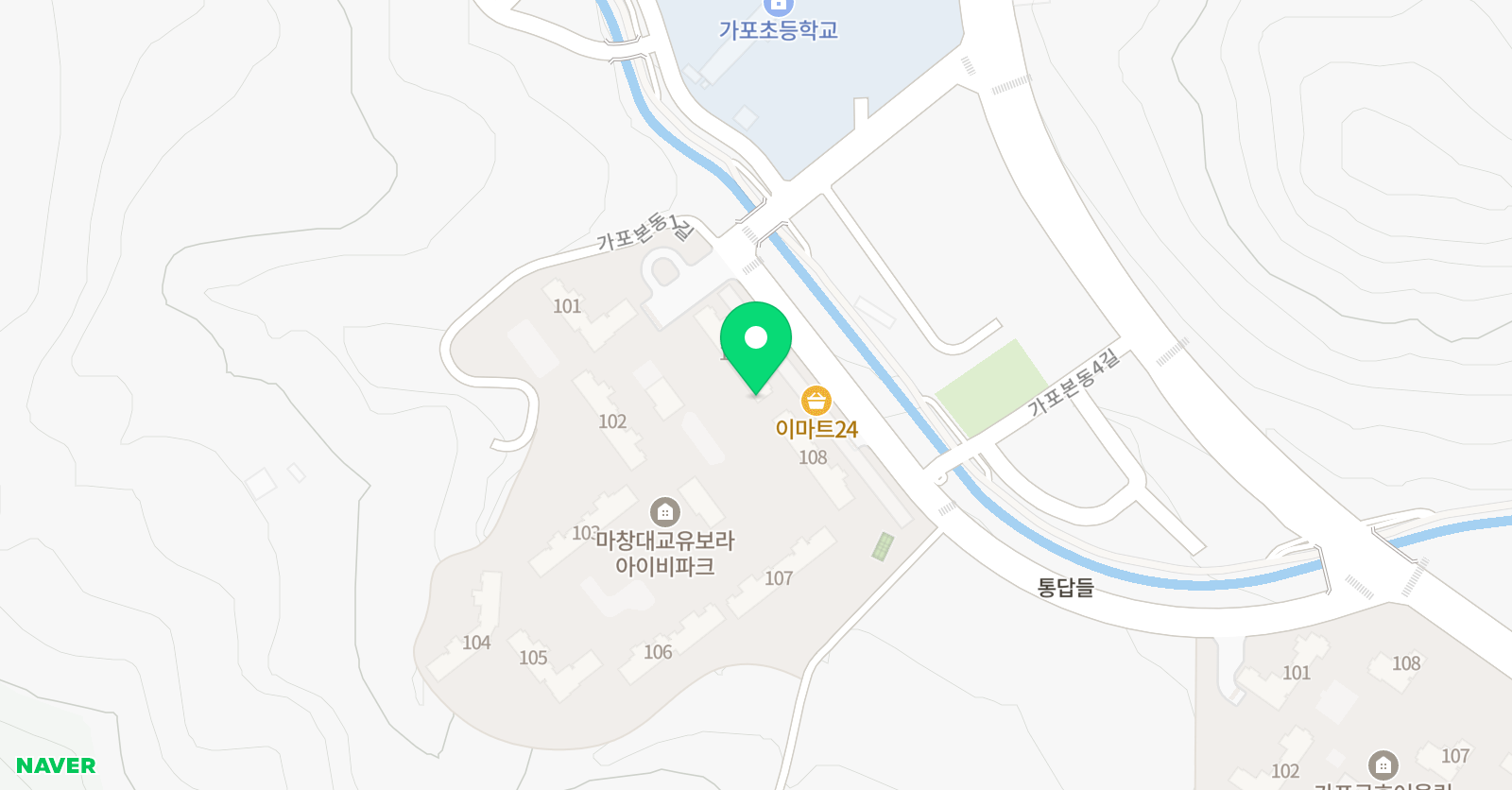 스마트해법 수학학원 마산가포유보라점 위치
