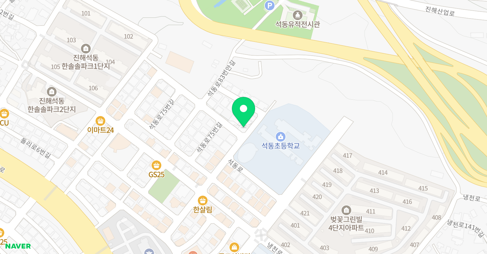 스마트해법 수학 진해석동학원 위치