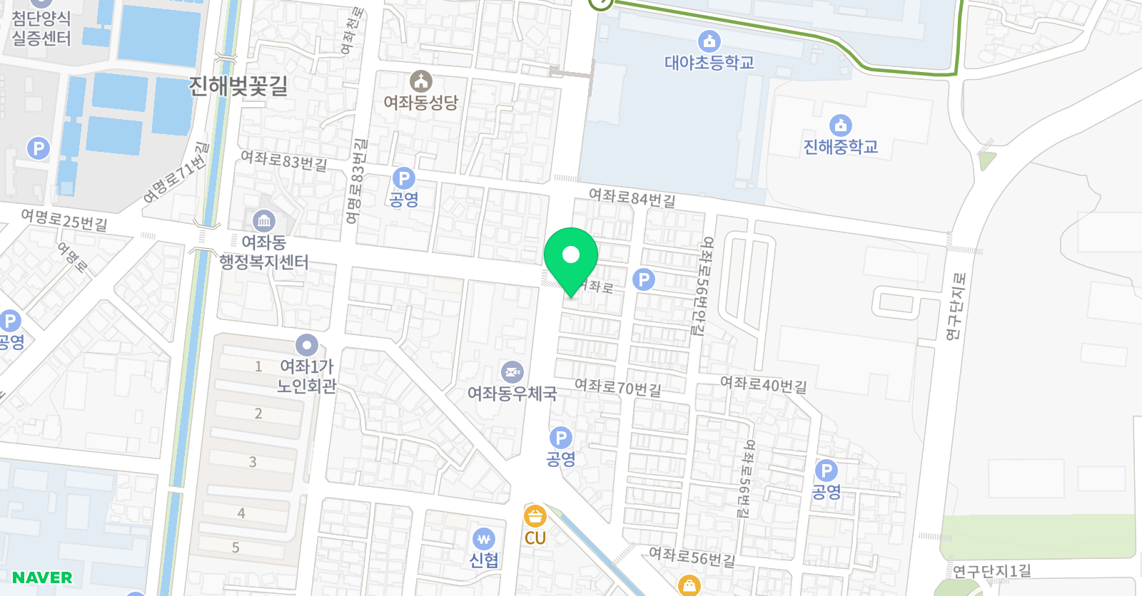 시원하군 학원 위치