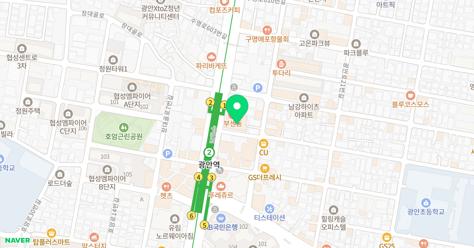 에이프릴 어학원 부산광안캠퍼스 위치