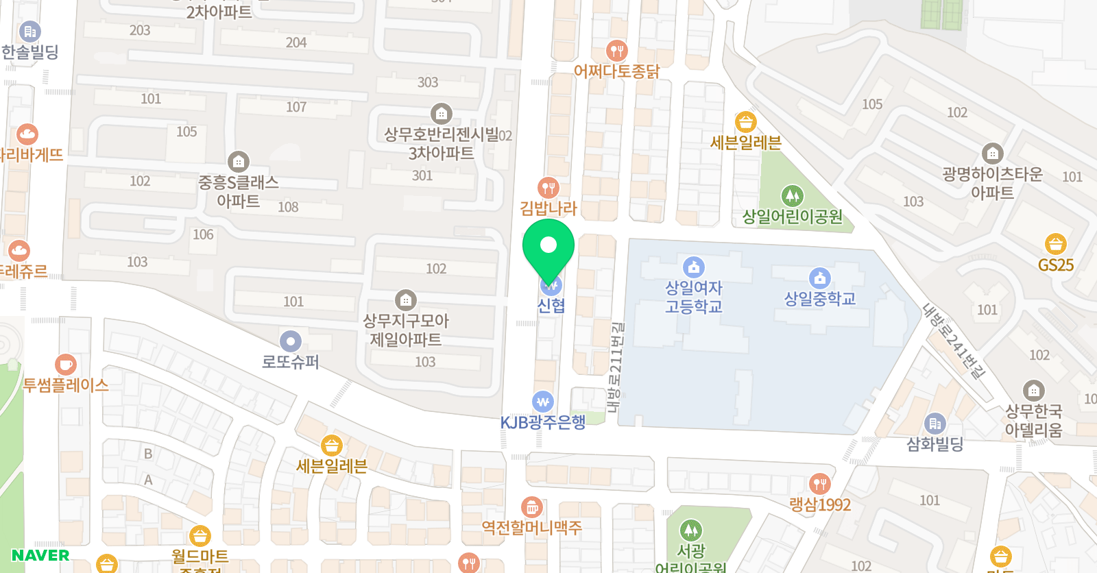 파머스 쌍촌 영어 위치
