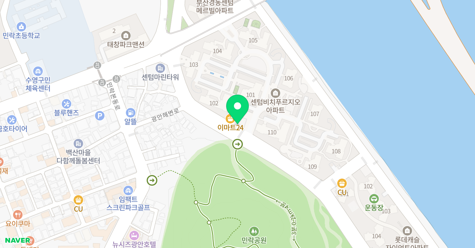 링키 영어 민락푸르지오점 위치