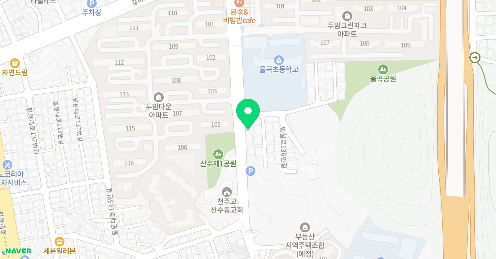 짱 태권도 위치
