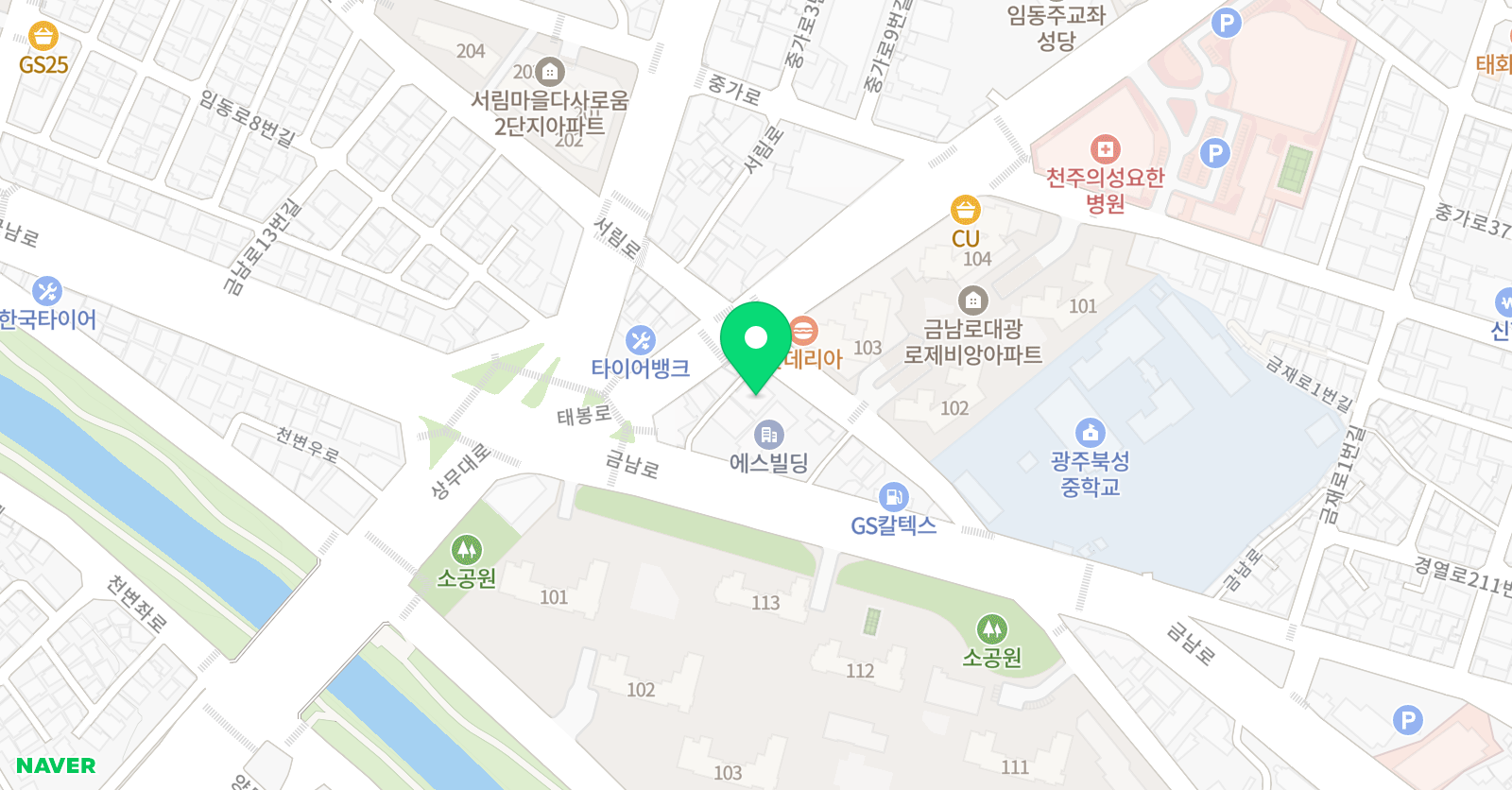 애플라인드FC 유소년축구교실 금남로센터 위치