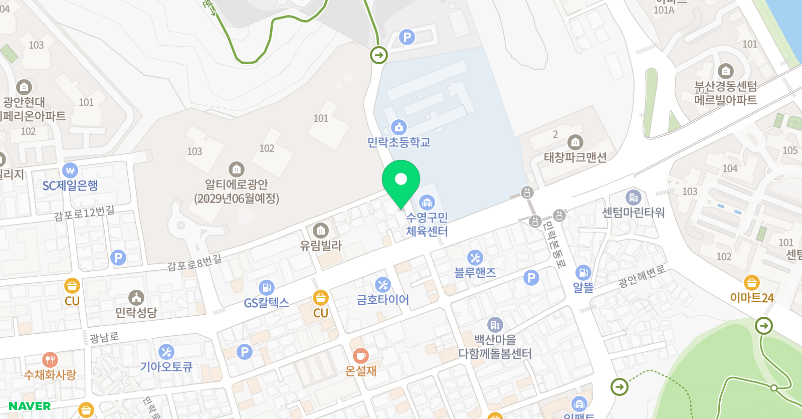 비상잉글리시아이 민락점 위치
