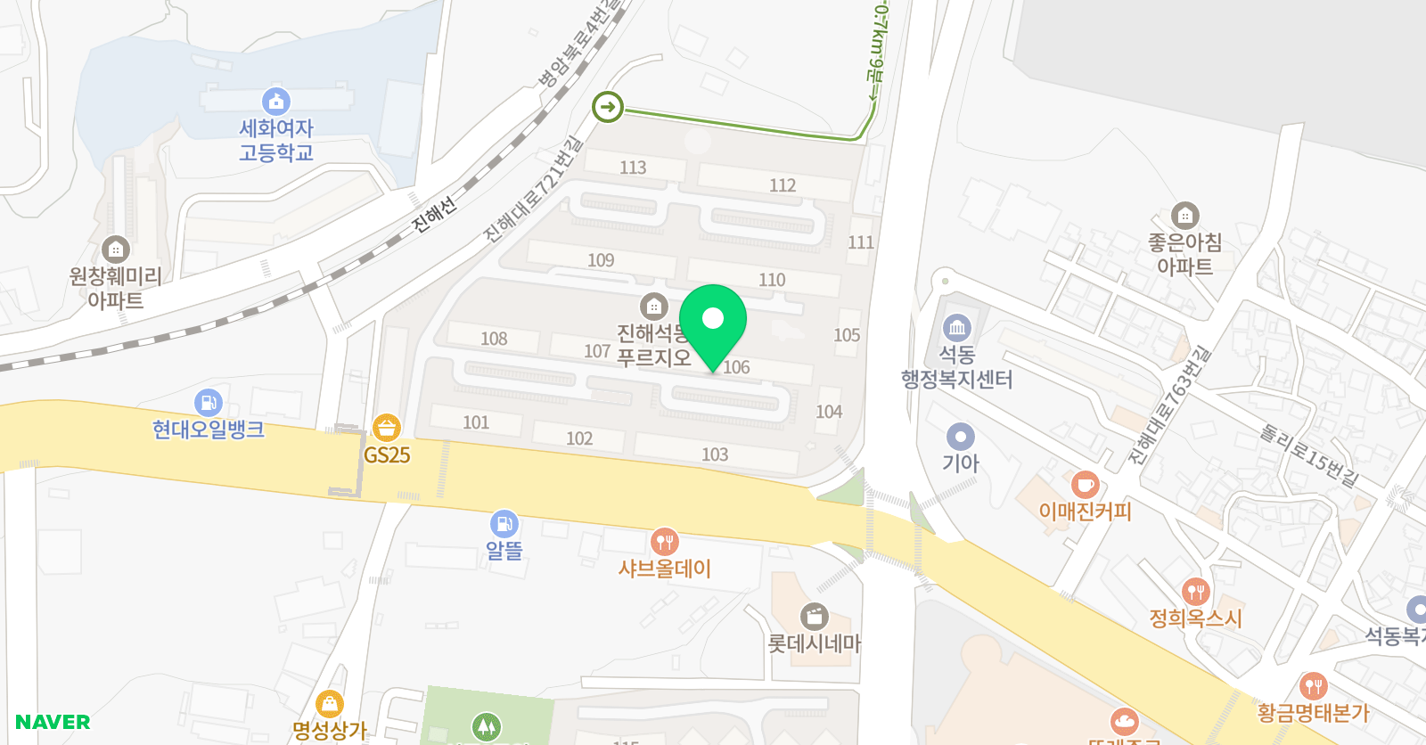 기탄 사고력교실 석동푸르지오점 위치