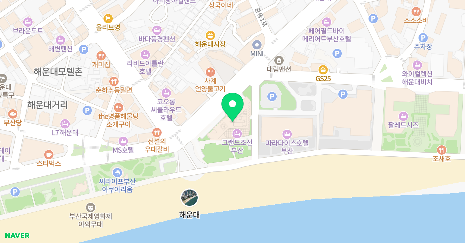 블루타이거 그랜드조선 부산점 위치