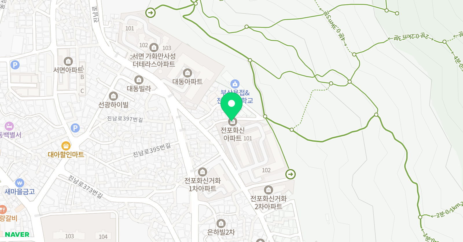 비상아이비츠 학원 서면캠퍼스 위치
