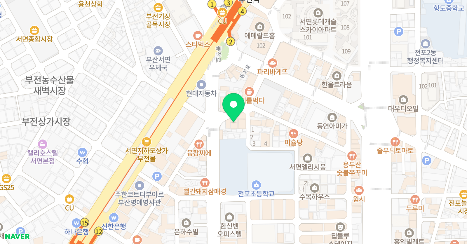 서덕구 힙합댄스스쿨 위치