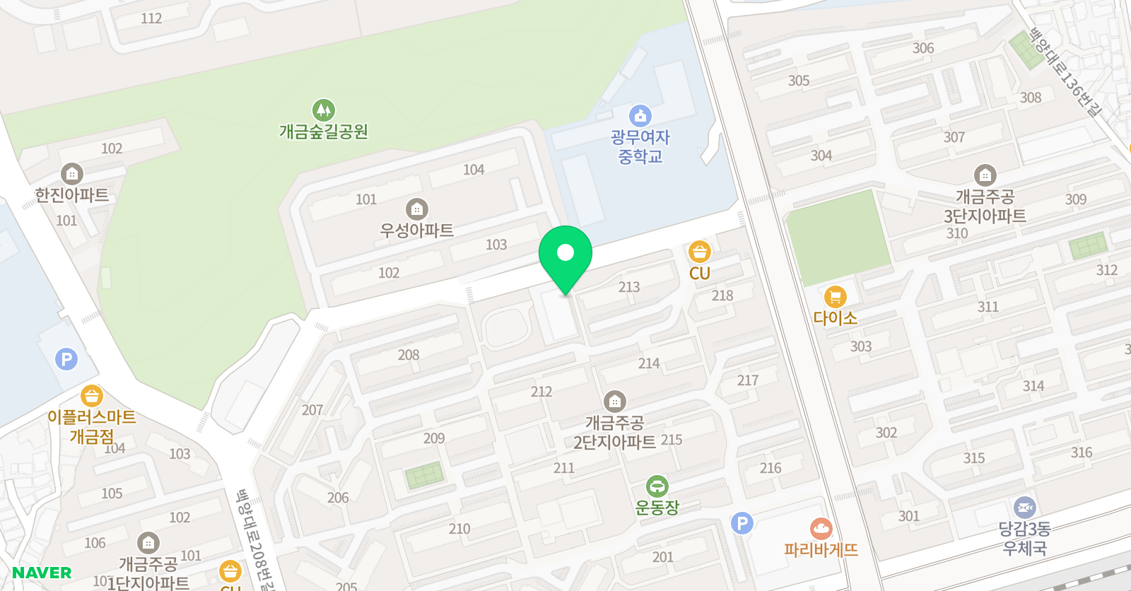 엠제이 수학학원 위치
