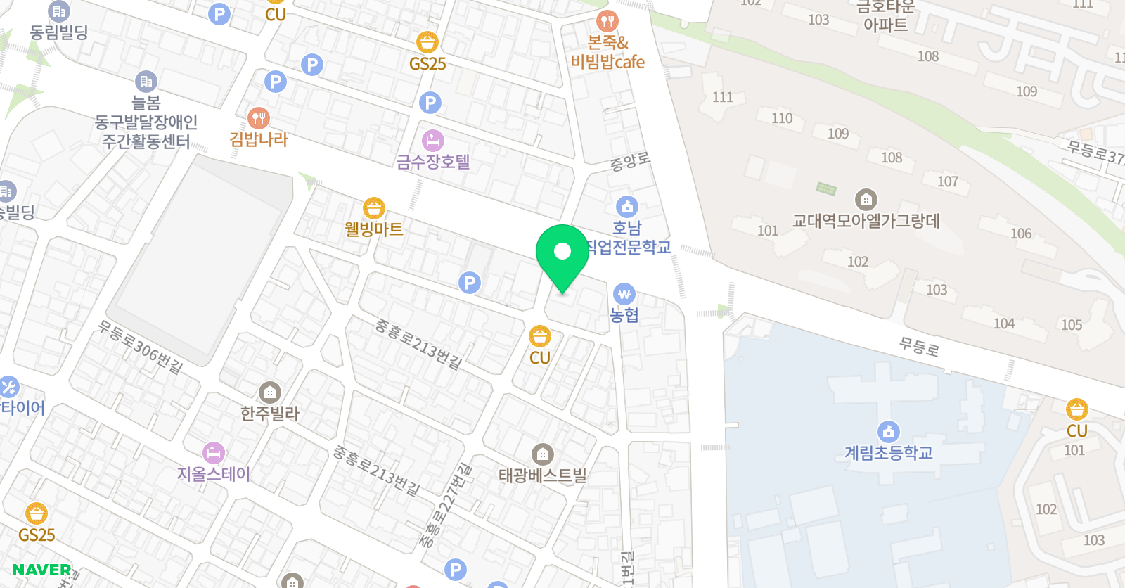 스위밍차일드 광주계림점 위치