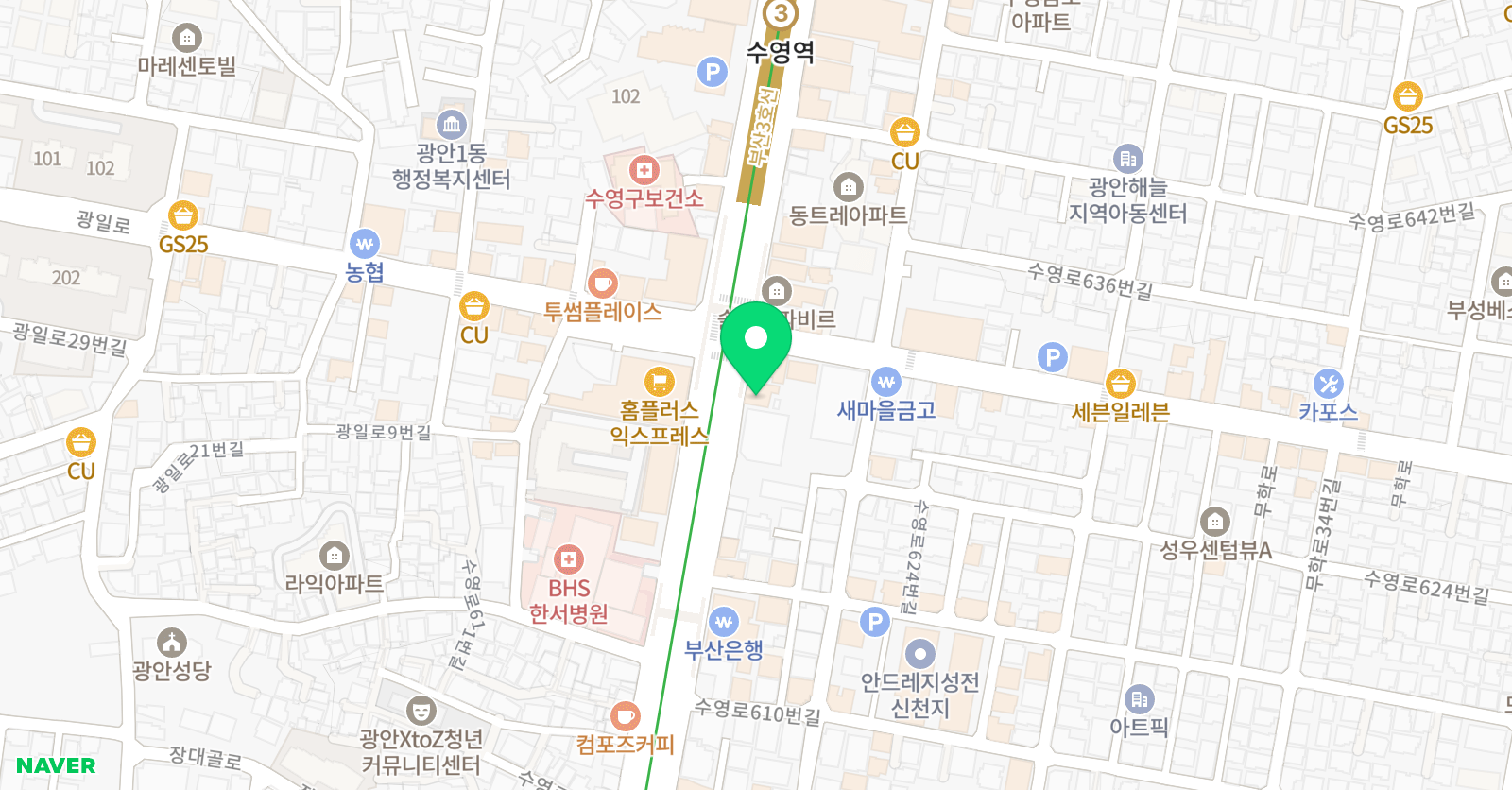 윤선생IGSE아카데미 큐리매쓰수학 광안학원 위치