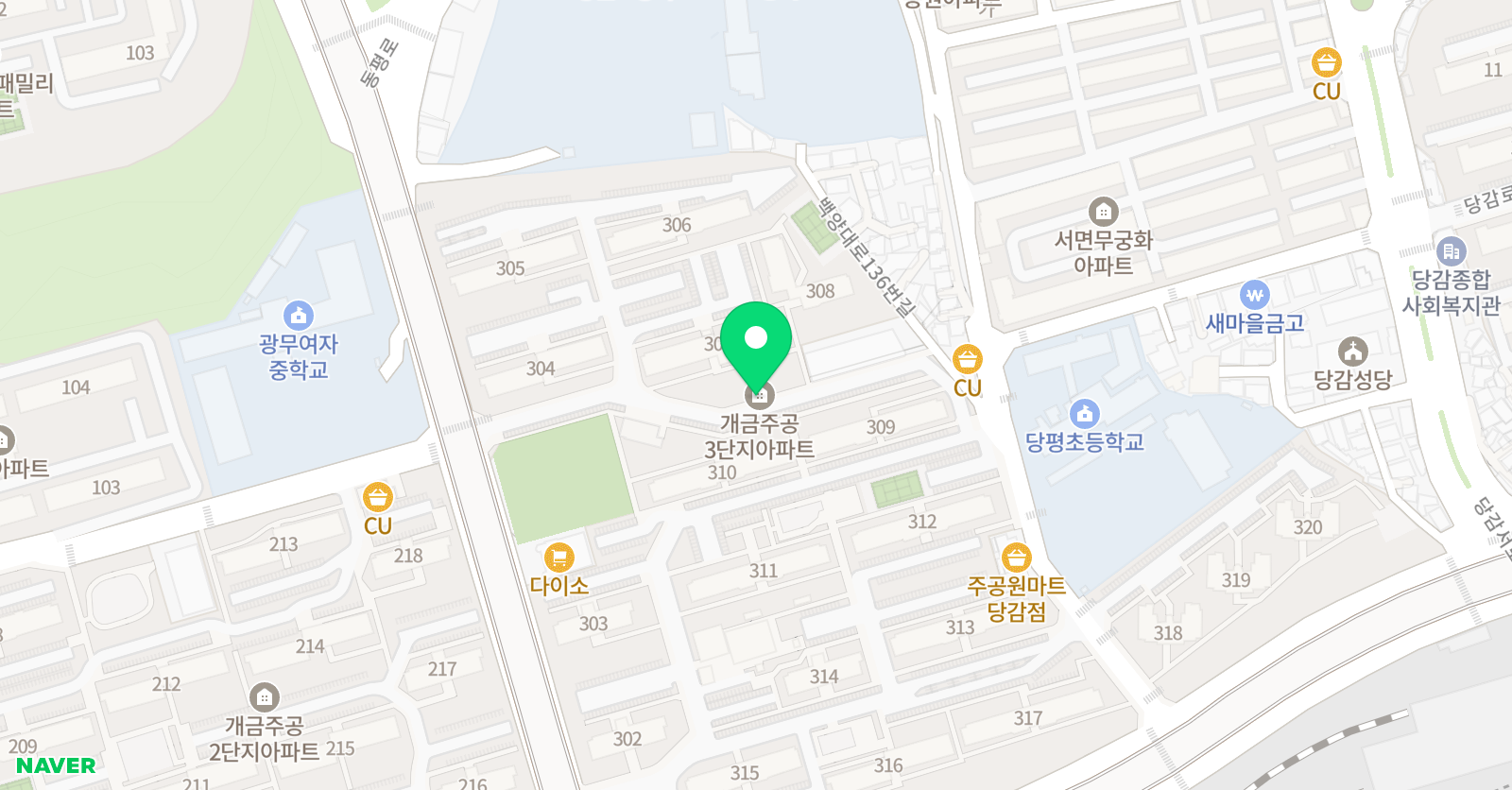 뮤엠 영어 개금주공 NEST 위치