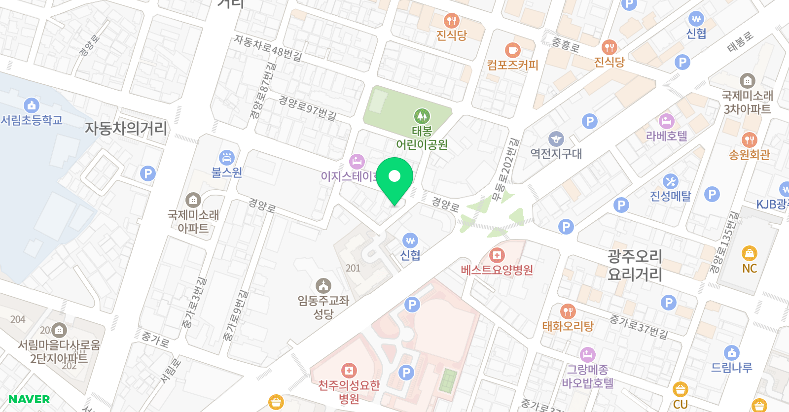 아트캠프71 광주점 위치