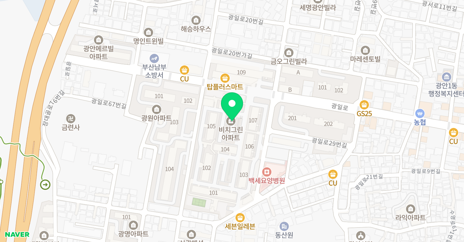 아소비 부산 화명대림타운점 위치