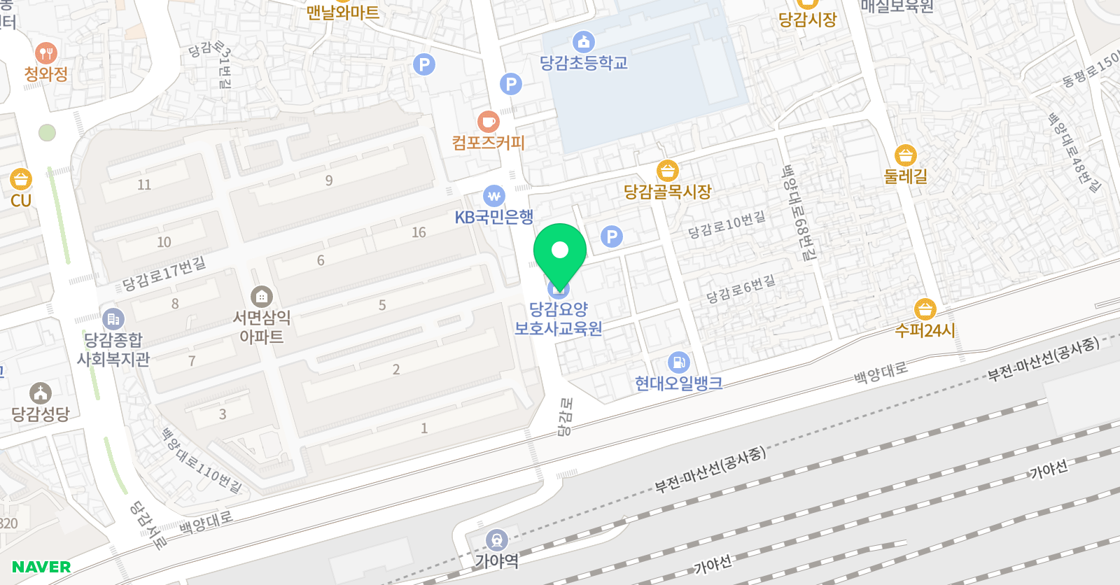 청어람 수학영어학원 위치