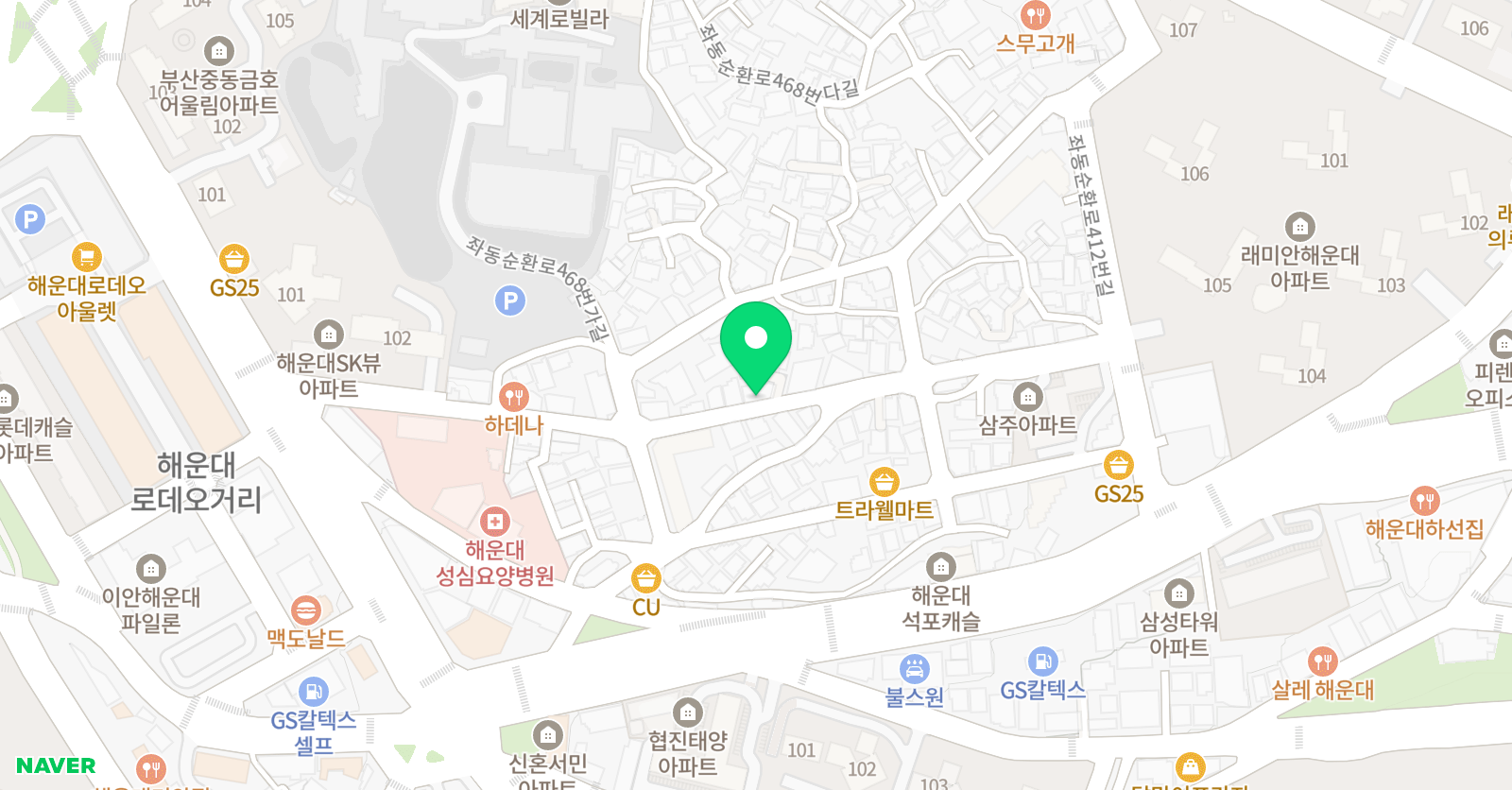 용인대한국 태권도 위치