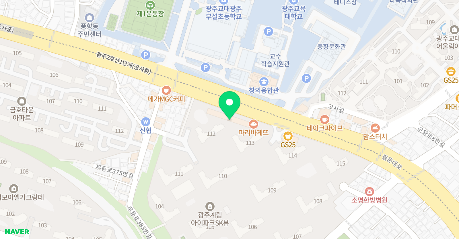 아이조은 태권도 위치