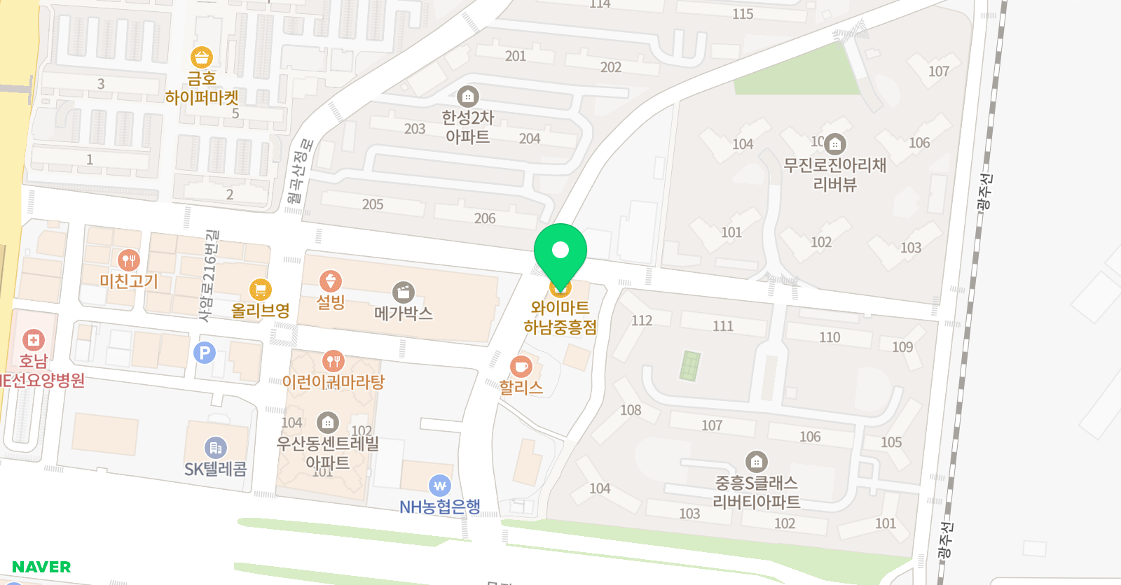 대한민국 태권도장 위치