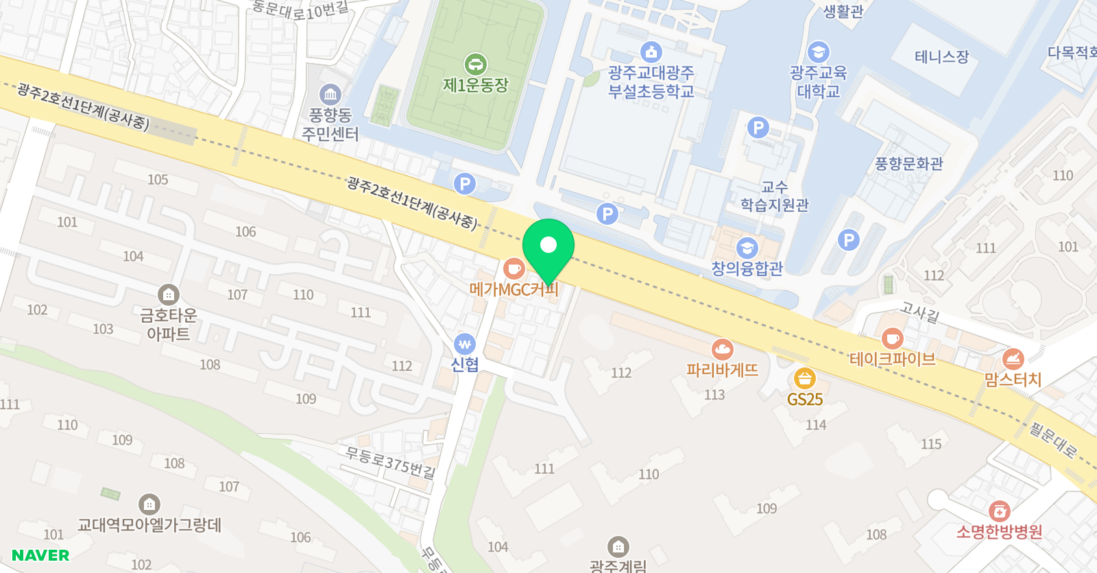 지앤비패럴랙스 계림캠퍼스 위치