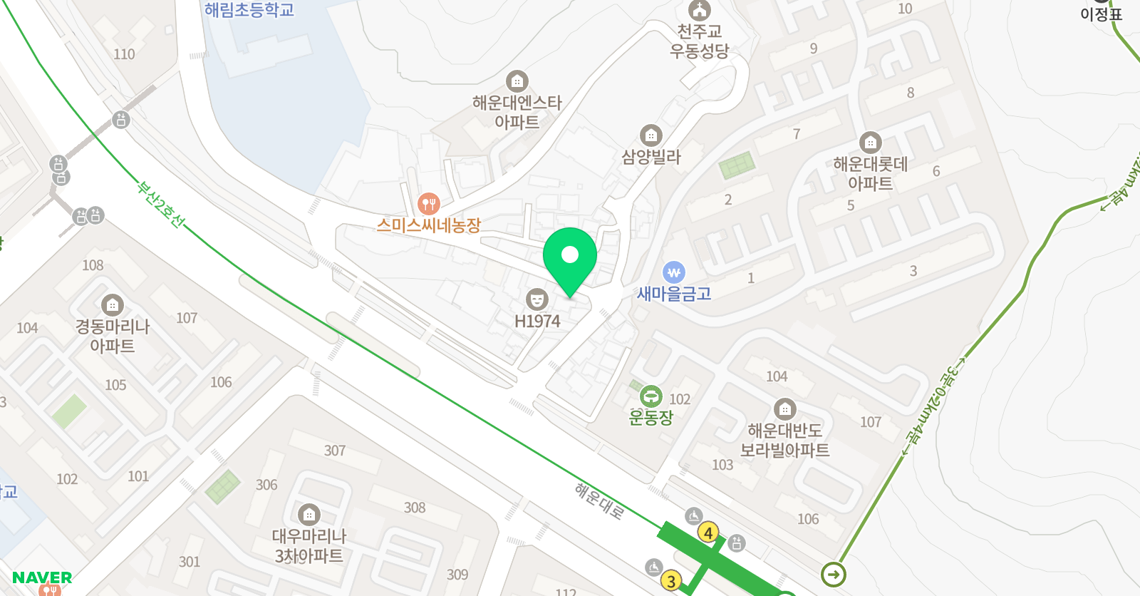 뮤엠 영어 해림초점 위치