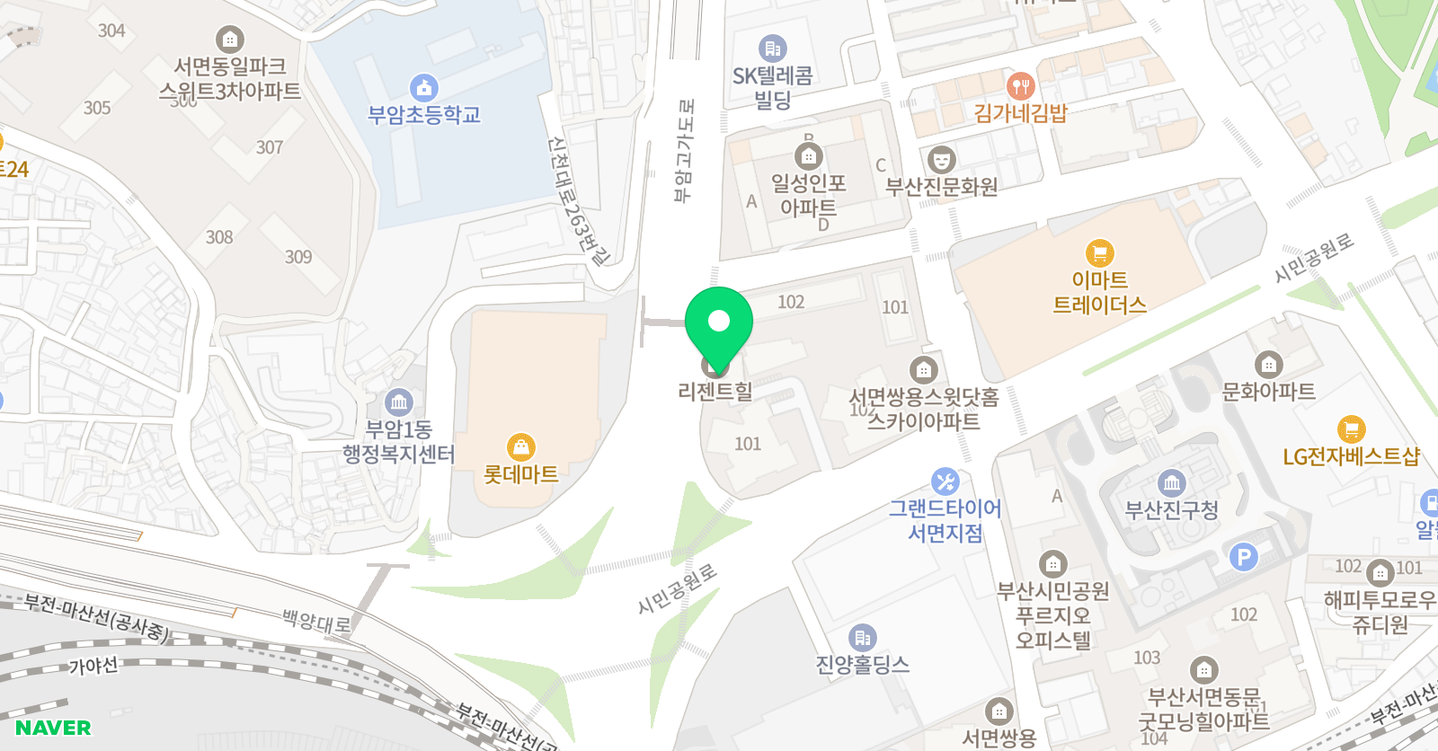 열린공간 미술학원 위치