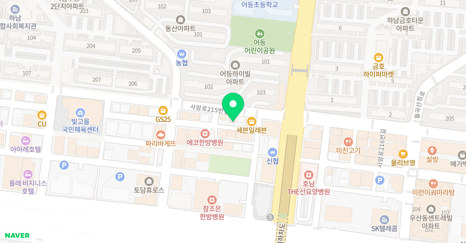 하남원탑 영수학원 위치